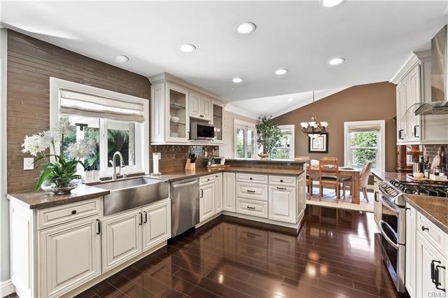 Kitchen and island